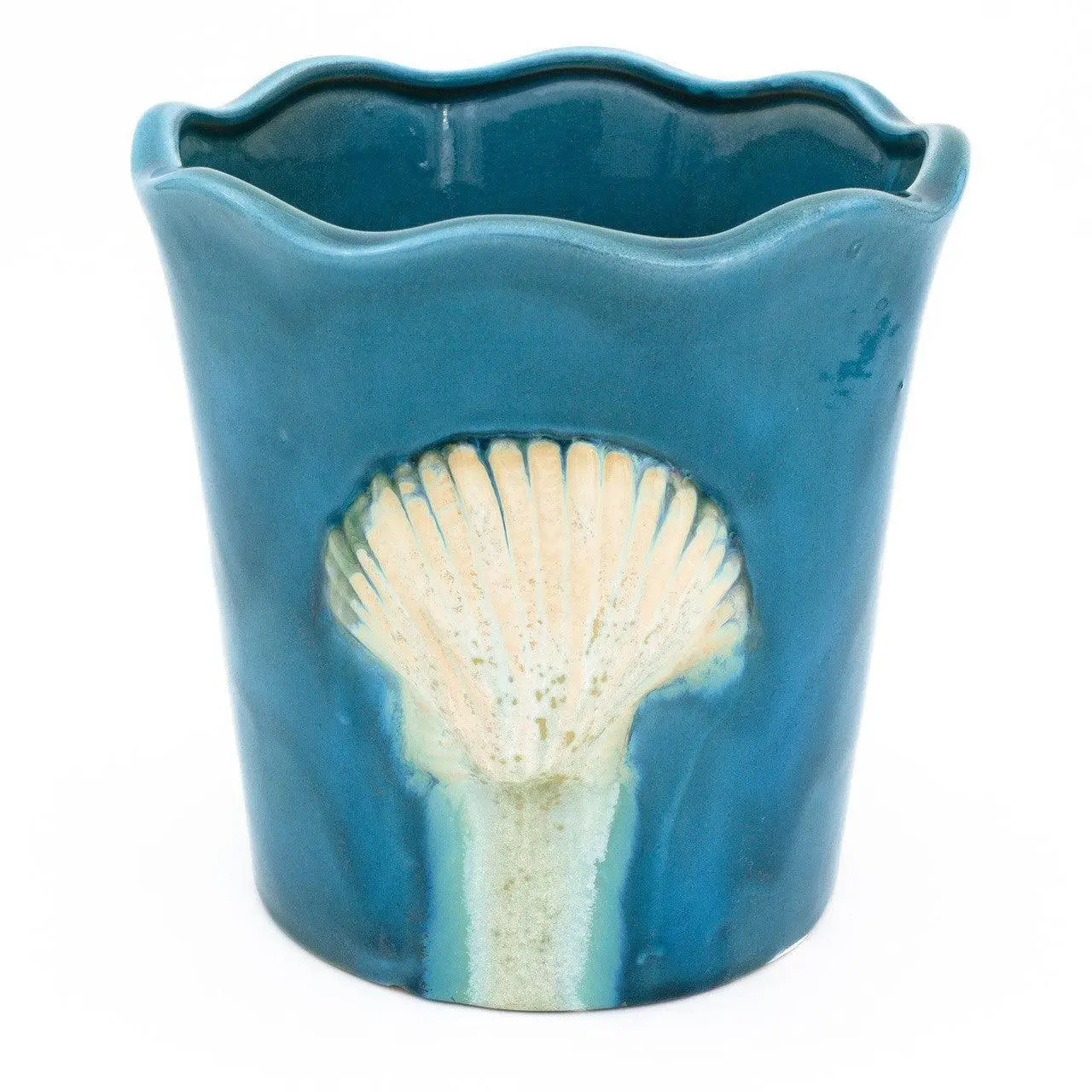 Ocean Grotto Seashell Scalloped Planter