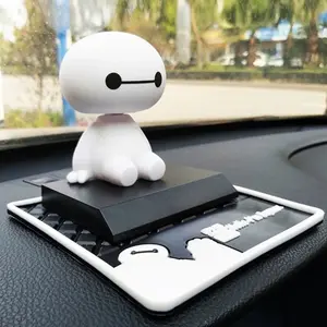 Car ornaments cute shaking his head big white robot doll car ornaments toy accessories Car Interior Accessory