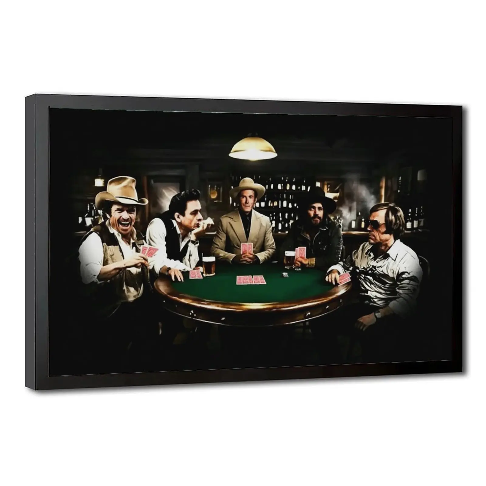 "Legend of the Countryside" Poker-Themed Artistic Satin Poster - Classic Retro Country, Cartoon Style, Multiple Sizes Option, Ideal for Men's Bedroom Wall Decor, Great Gift for Home Supplies