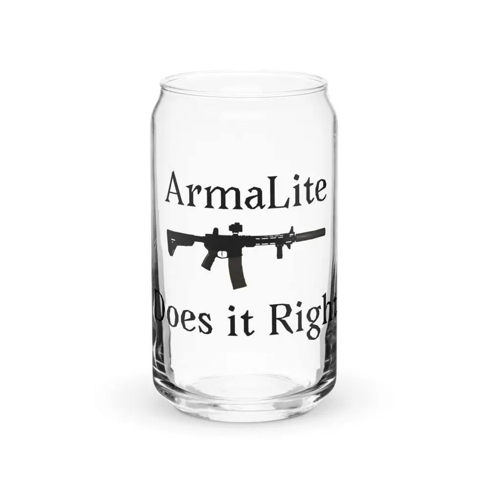 Armalite Does it Right Can-shaped glass