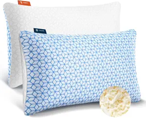 Firm Pillows Standard Size for Bed Shredded Memory  Pillows Adjustable, Cooling Pillow Soft and Supportive for Side   Sleepers