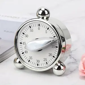 Durable ABS Plastic, Minimalist Design, Silent and Battery-Free, 60-Minute Countdown Clock, Visual Mechanical Timer, Time Manager for Kitchen Baking and Classroom Use - Classroom Timer, Cooking Timer, Compact Timer, Reliable Timer, Countdown Timer