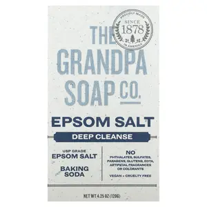 The Grandpa Soap Co. Face & Body Bar Soap, Epsom Salt, 4.25 oz (120 g)