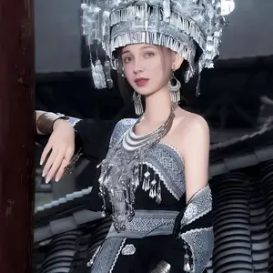 Aethno-running water clear Costume Fashion Costume Womenswear Clothes Statement Style Suits Costume prom dress summer outfits women's dresses