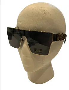 OG HARDCORE Big Frame Shiny Black/Gold Sun Glasses - Quality and Lightweight Design