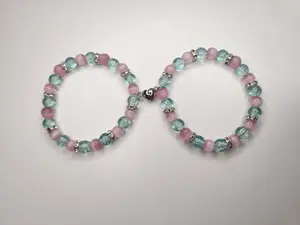Pink and Blue Matching bracelets