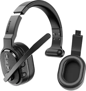 PHILIPS Trucker Bluetooth Headset – Mono & Stereo Modes, Noise-Canceling Mic, Dual-Device Connectivity & Crystal-Clear Hands-Free Calls