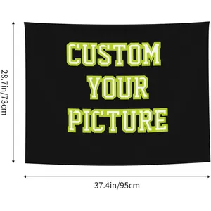 Horizontal Custom Tapestry, Upload Your Own Images, Custom Banners and Signs for Bedroom Decor