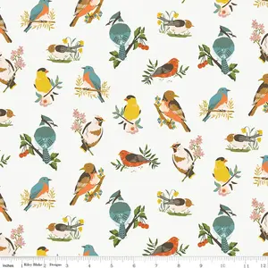 Fabric Riley Blake Cloud Birds Winged Medley by the Quarter Yard C15911-CLOUD