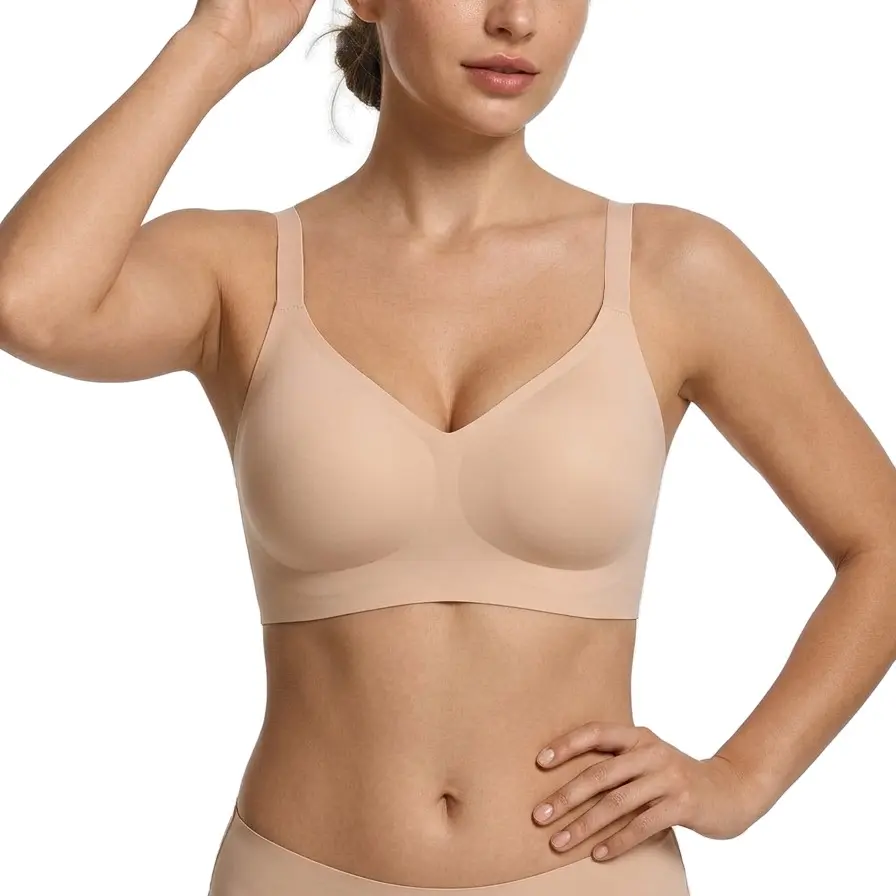 Ausppli Womens Seamless Jelly Bra NoUnderwire Comfort Push Up Bras Buttery SoftWireless Full Coverage Sport Everyday Bra