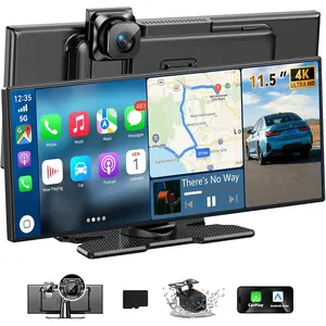 Screen for  11.5" Largest  Screen for  &   Stereo with 4K Dash Cam 1080P Backup Camera, GPS Navigation//Mirror Link/Voice Control/AUX/FM/