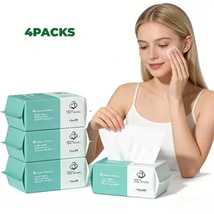 Disposable Face Towels, 1/2/4 Packs Face Towelettes for Washing & Drying, Soft Dry Wipes Facial Tissue for Travel, Camping, Home Hand Wipes and Other Outdoor Activities Use, Napkin，Korean Facial Cleansing Cloths, Single Use Tissues