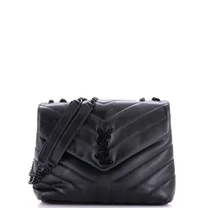 Pre-owned Yves Saint Laurent Leather Shoulder Bags Saint Laurent Loulou Shoulder Bag Matelasse Chevron Small by Rebag