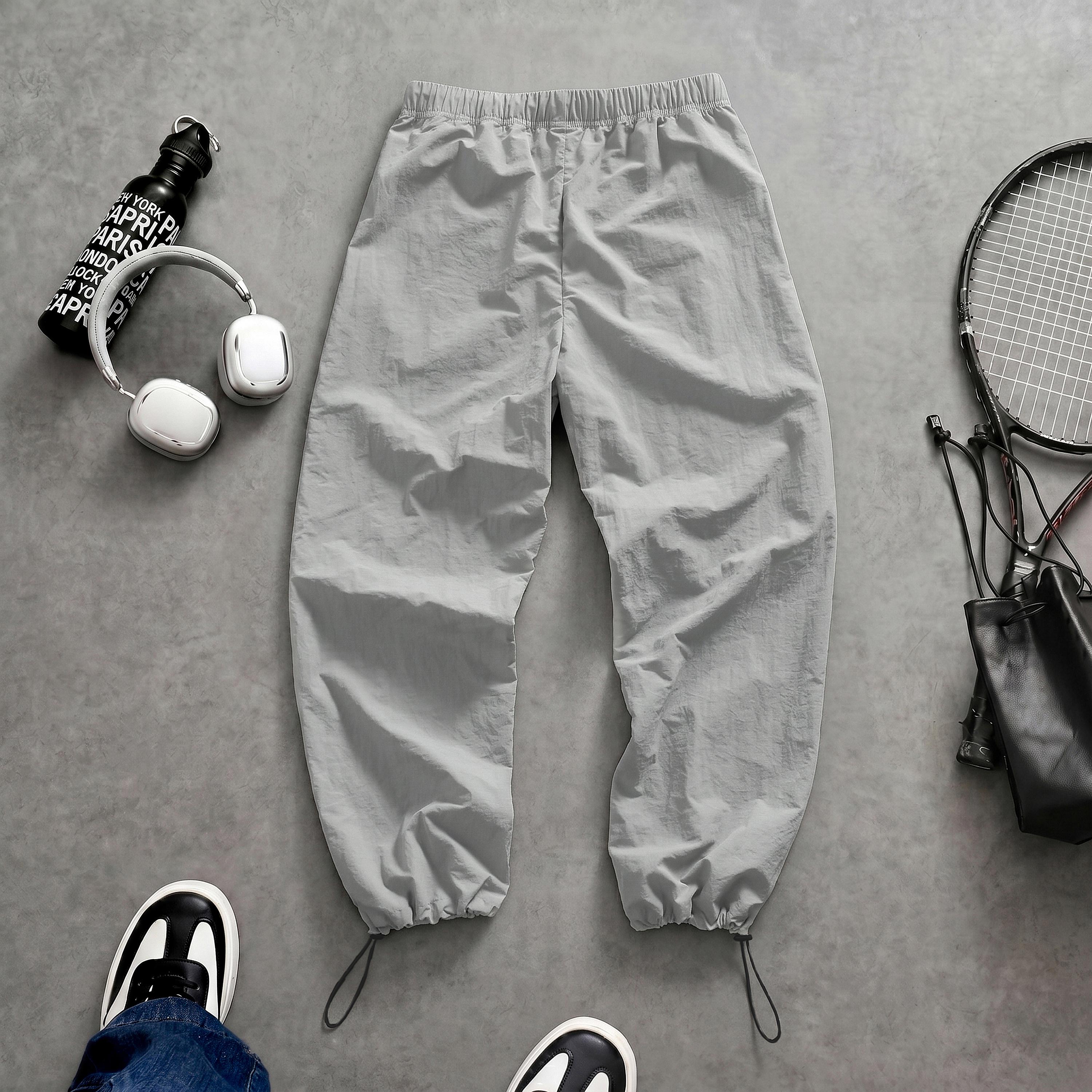 2-piece summer travel casual pants set, lightweight joggers with elastic drawstring cuffs, comfortable bottoms for vacations and outdoor activities