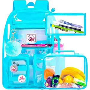 Clear Backpack, Heavy Duty Transparent Bookbag for Women and Men | Heavy Duty