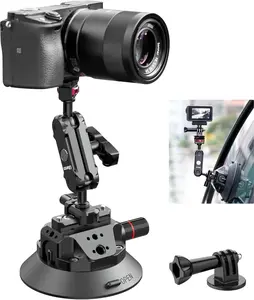 ULANZI SC-02 Suction Mount 4.5'', Magic Arm Bracket for DSLR Cameras Action Camera Video Shooting Filming, Compatible with DJI OSMO Pocket 3/Insta 360 X5/Osmo 360/Sony/Canon/Nikon/Fuji Action Cameras Falcam