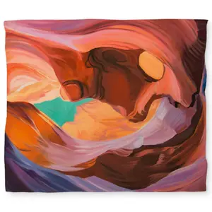 Begin Home Decor C1DCKSW0WFJ0RJ Inside View of Antelope Canyon King Size Duvet Cover - Blue Bedroom Decor