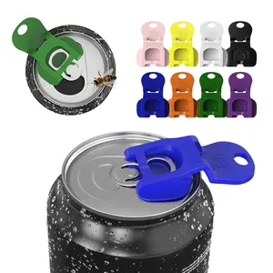 8PCS Colorful Can Tab Openers & Leak-Proof Drink Covers – One-Hand Soda Can Opener and Reusable Protector Caps for Coke, Beer, Soda, and Aluminum Cans