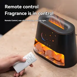 260ML Ultrasonic Essential Oil Diffuser & Himalayan Salt Lamp, Cold Mist Humidifier Aromatherapy, Timer, 8 Color Light, Automatic Shutdown, Multifunctional, Ambient Enhancement