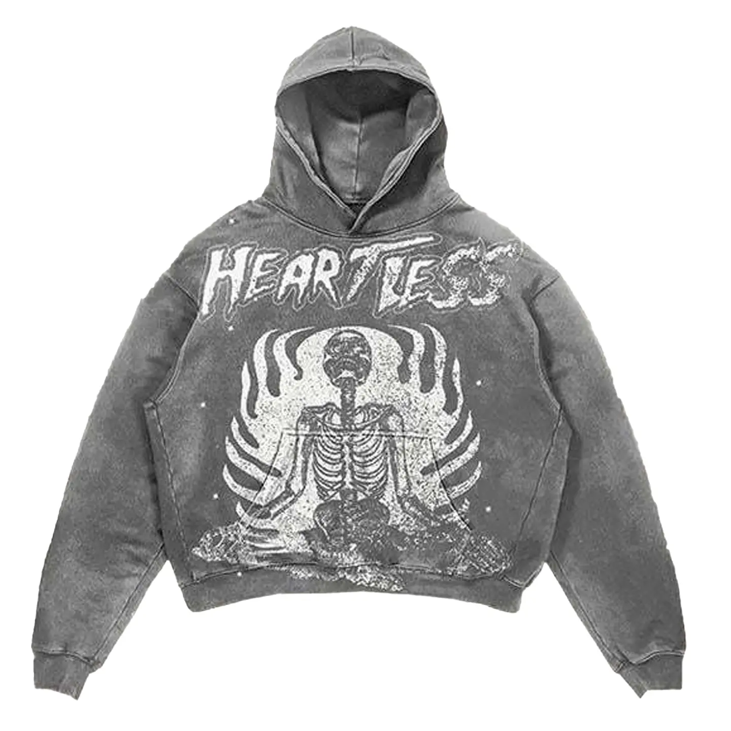 Vintage skull print hoodie womens americana graphic print y2k oversized hoodie couple gothic street style harajuku style