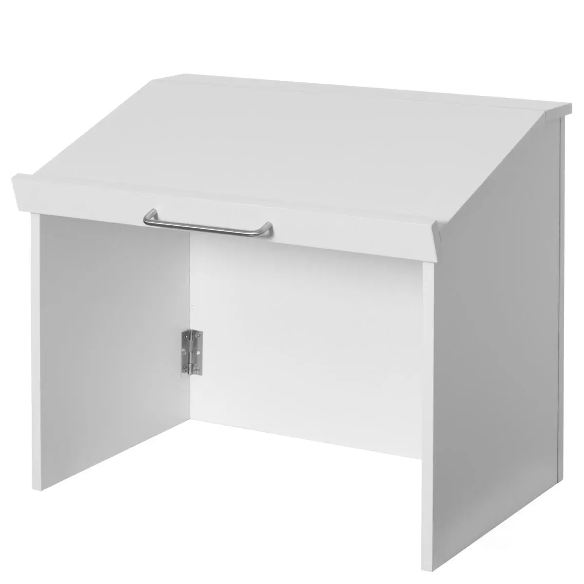 212 MAIN Foldable Tabletop Portable Podium, White, Easy Setup, for Church and Office Use