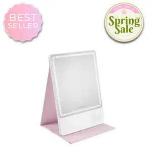 RIKI SKINNY ECO Glam On-the-Glow Makeup Mirror Set with LED Light and Flip Case