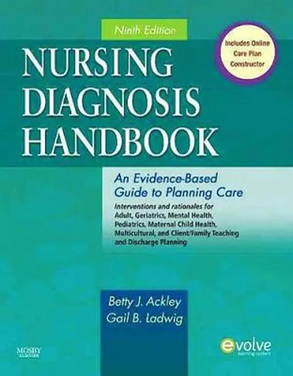 Used Mosby Nursing Diagnosis Handbook: An Evidence-Based Guide to Planning Care by Betty J. Ackley, 931pp Softcover, English, Alphabetical Thumb Tabs, Care Plan Constructor