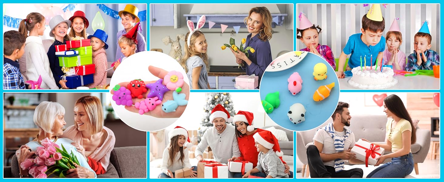 30 Pack Squishy Toys, Kawaii Squishies Party Favors for Kids 4-8 8-12 Treasure Box Toys for Classroom Birthday Xmas Gifts Goodie Bag Mini Animals Mochi Squishy Stress Relief Sensory Toys Random