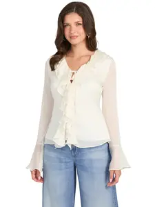 GUESS Female Sana Ruffle Top