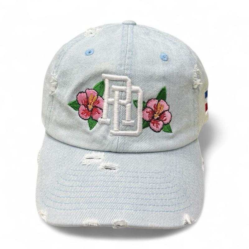 RD Flower Dominican Republic Dad Hat - Adjustable Cotton Polo Style Unisex Design Flag of Dominican Republic Machine Washable Comfortable Fit