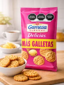 DELICIAS GALLETAS GAMESA 153 GRAMOS - GALLETAS SABOR MANTEQUILLA - BUTTER FLAVORES COOKIES - PRODUCT OF MEXICO