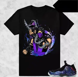 Foamposite One Galaxy Graphic Tee, Sneakerhead Scorpion T-shirt Match Foamposite One Galaxy Purple Black Blue Sneaker