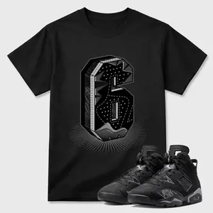 Number Statue AJ6 Sneaker Match Tee, Cap and Gown Graphic Shirt, Sneakerhead Streetwear T-Shirt, Gildan 5000 Heavy Cotton