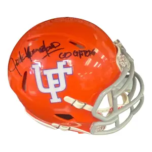 Jack Youngblood Signed Florida Gators Orange TB Mini Helmet w/ 'Go Gators' - BAS