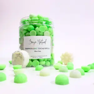 Zaya Natural Peppermint Eucalyptus Wax Dots Scented Aroma Fragrance - Cool & Crisp Blend of Camphor Eucalyptus and Mint for Household Candle Use