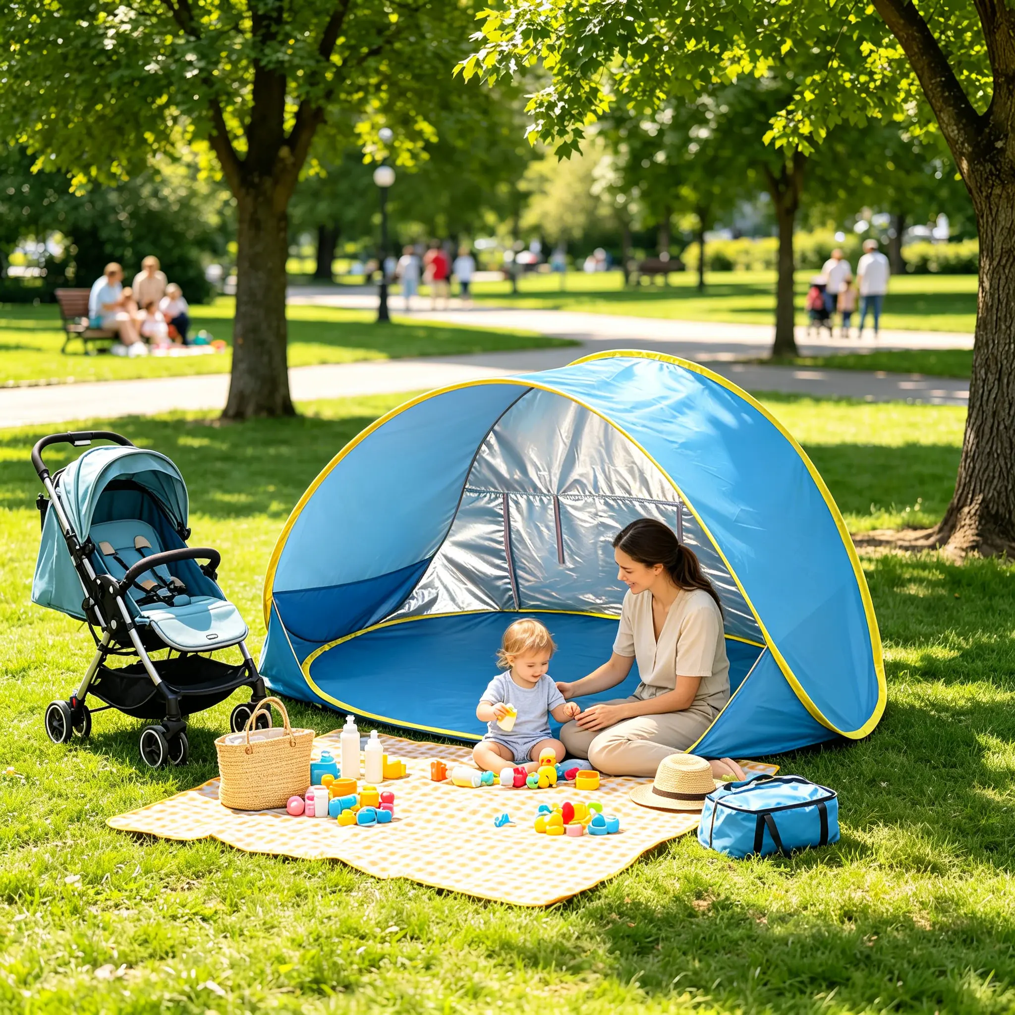 120cm Pop Up Shade for Babies – Portable UV Tent for Infants & Toddlers, Compact Sun Shelter for Beach & Park, Not for Adults