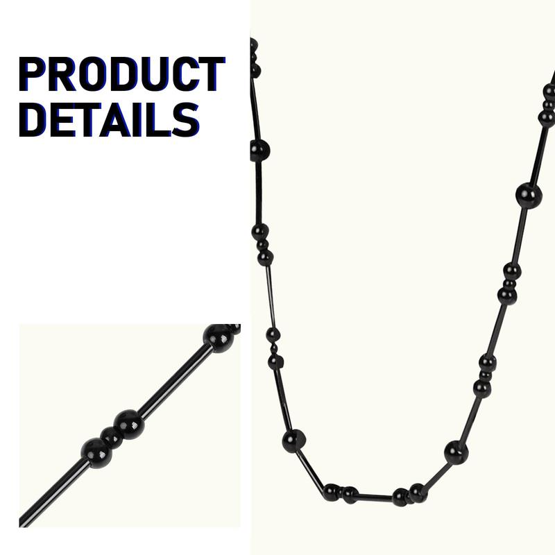 Korean Gat Hat Cosplay Accessory – Traditional Joseon Dynasty Black Mesh Hat with Beaded Chains & Ribbon | Kpop Idol Style Costume Hat for Men, Party & Stage Performance Womenswear Clothes