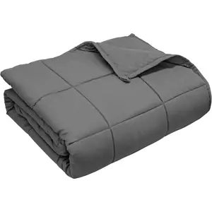 Weighted Blanket for Adults (20 lbs, 60" × 80", Grey) Queen Size Heavy Blanket for 190-210lbs, Breathable Weighted Throw Blanket with Glass Beads for All Season, Washable