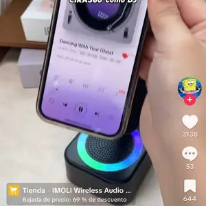 Product Review of IMOLI Wireless Audio Induction Bluetooth Speaker with Emergency Charging 5in1 Phone Holder Power Bank LED Nightlight for Tablet iPhone Android 5.3 Connectivity 1500mAh Battery 100Hz-20kHz Frequency Response New Design Durable Smart Device from M**n D**a