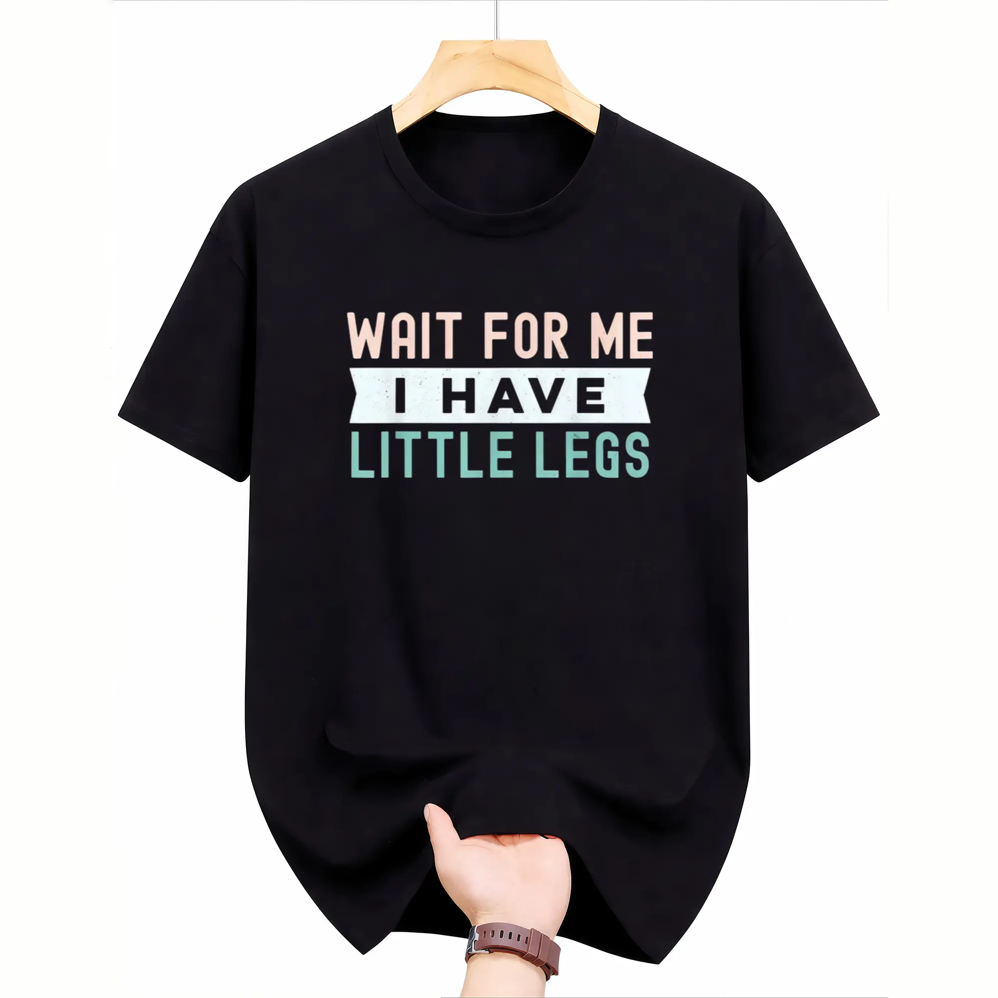 Funny Height Sarcasm Printed  short Sleeve Outdoor Wear for Men Soft Fabrics Pop Prints Flattering Cuts