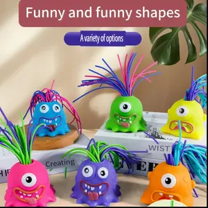 Hair-Pulling Screaming Monster Fidget Toy StressRelief Novelty Anti-Anxiety Toy in Funny andFunny Shape Multiple Options Available, tackyChristmas Gifts
