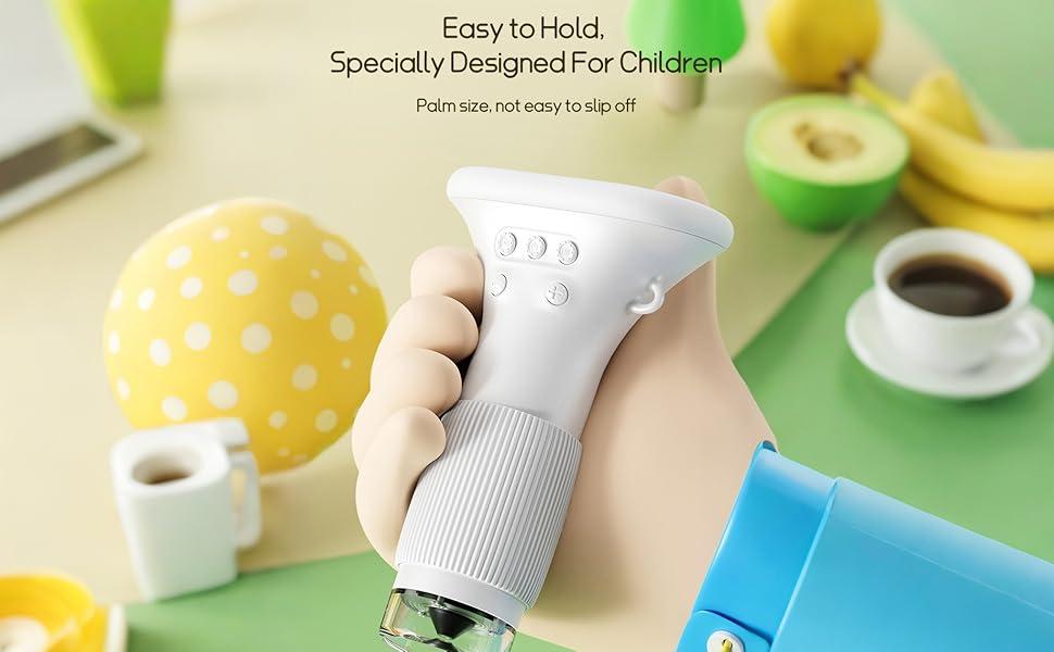 Microscope for Kids, SKYBASIC 2" IPS Screen 1000X Handheld Digital Microscopes HD Pocket Portable Mini USB Microscope Camera, PC Compatible, Science Edu Fun Birthday Gifts Toys for Children Students