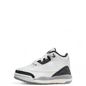 Toddler's Jordan 3 Retro "Cement Grey" Summit Wht/Fire Red (DM0968 106)