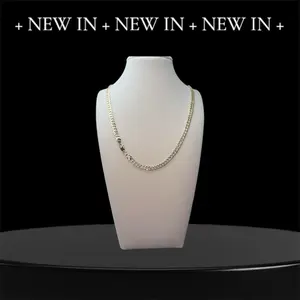 Gold Plated Simple Cuban Curb Diamond Cut 4mm 24 Inch Chain for Men and Women Classic Jewelry Elegant Necklace Minimalist Necklaces