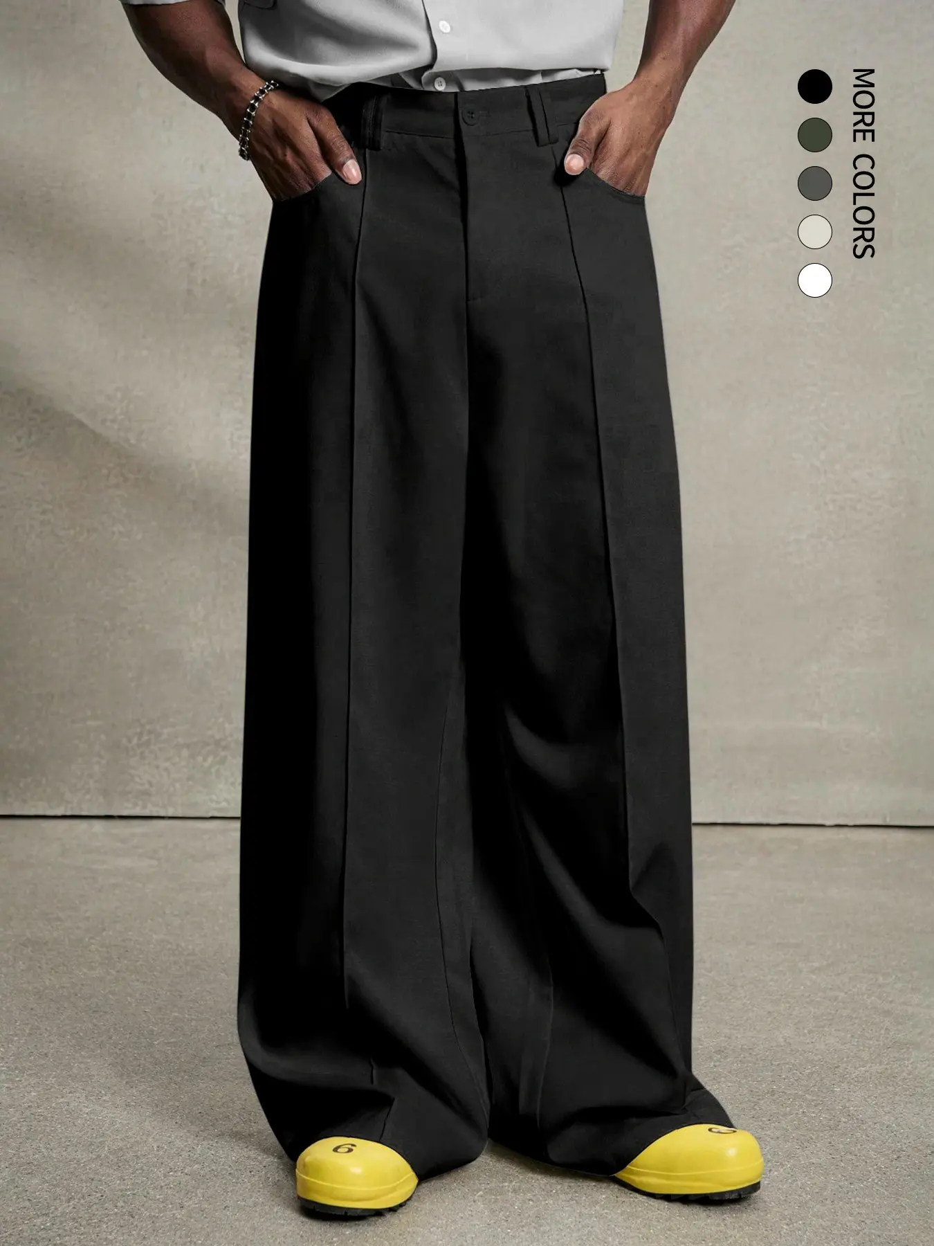 Casual Suit Pants, Wrinkle-Resistant Straight Leg, Fitted Y-Type, Button Fly, Pockets, All Seasons, Office Wear, Floor-Length, Casual Comfy Pants, Casual Everyday Workwear, Casual Comfy Trouser