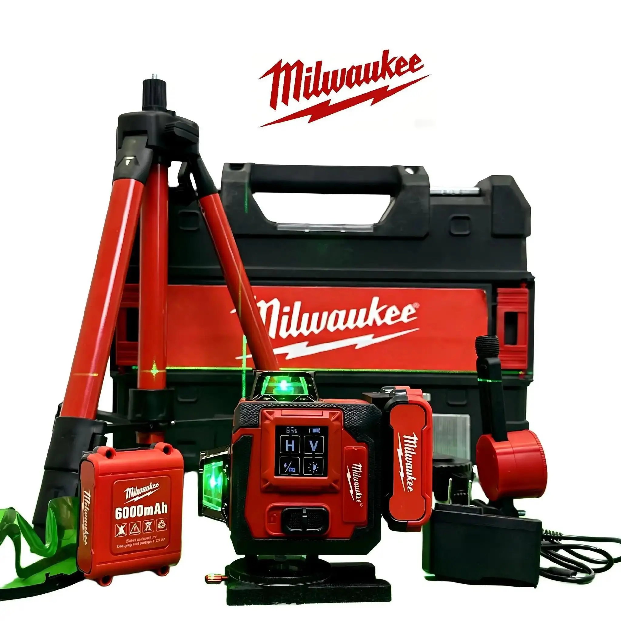 Milwaukee Industrial High-Precision Leveling Tool with Laser Circular Saw, Heavy-Duty Accurate Alignment & Layout Measuring Tool for Wood Framing, Cabinet & Tile Work