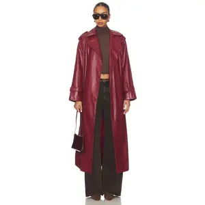 LIONESS x REVOLVE Penny Trench Coat in Crimson