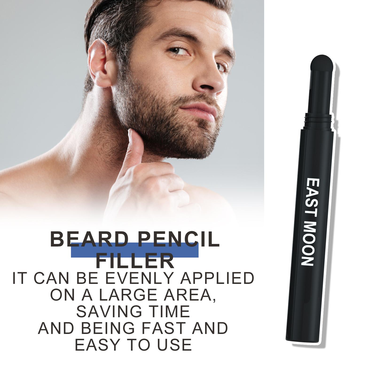 3-in-1 Beard Filling Pen Set for Men, Beard Shaping & Filling Tool with Powder Stick, Beard Pen and Brush, Professional Beard Styling Kit