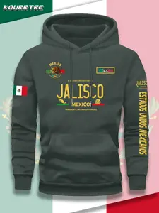 Men's Fall Winter Dark Art Hoodie, Montirex Letter Print, Fashionable and Practical, Casual Daily Wear