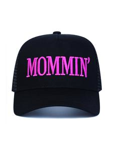 Unisex Mommin Baseball Cap, Dome Mesh Cap, Adjustable Woven Sun Protection Hat, Casual Outdoor Travel Beach Vacation Headwear for Men Women, Quality Caps, Outdoor Hats